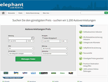 Tablet Screenshot of elephantcarrental.de